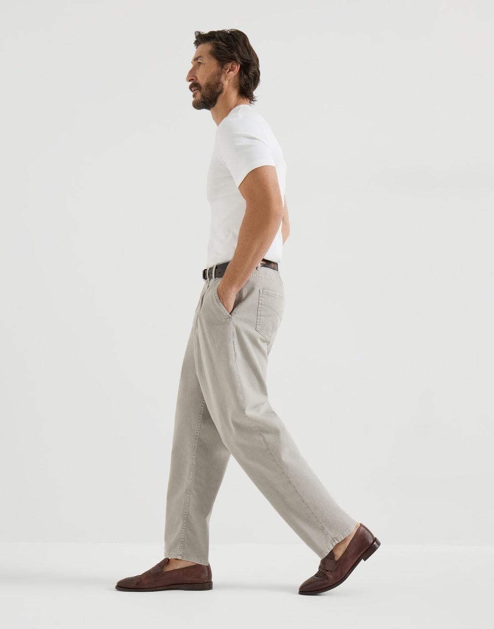Lightweight denim trousers Mud Man - Brunello Cucinelli