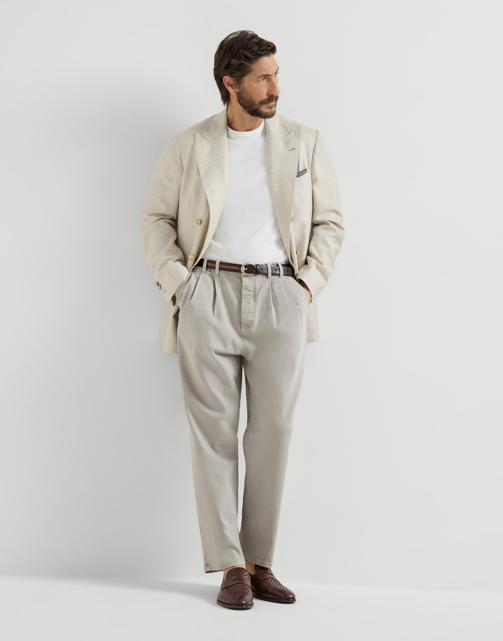 Lightweight denim trousers Mud Man - Brunello Cucinelli