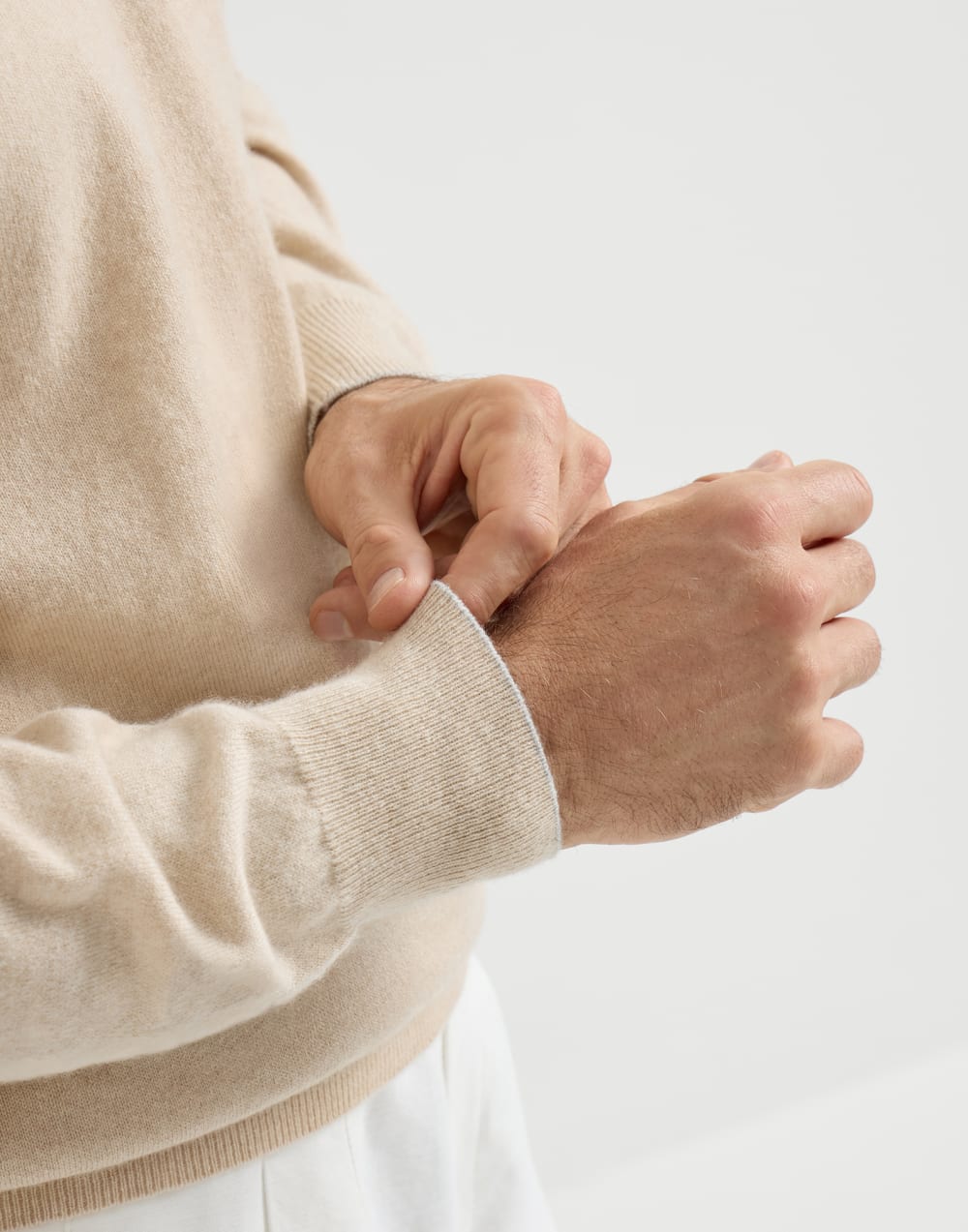 羊绒衫 砂黄 男款 - Brunello Cucinelli