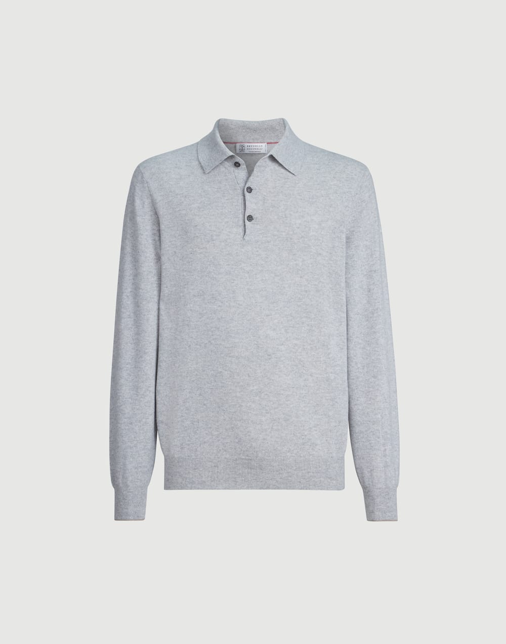 Cashmere knit polo shirt Pebble Man - Brunello Cucinelli