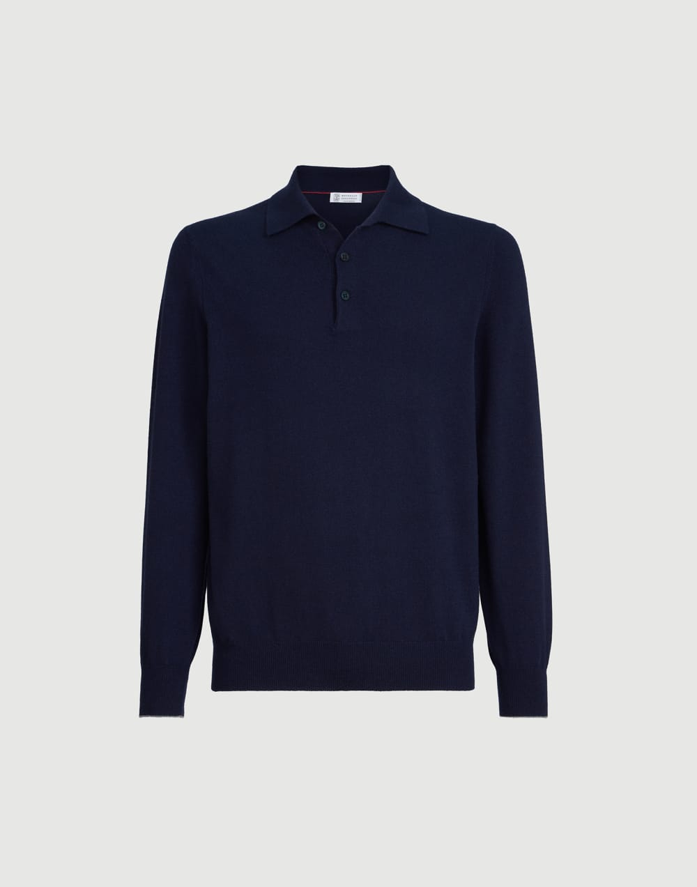 Poloshirt aus Kaschmirstrick Navy-Blau Herren - Brunello Cucinelli