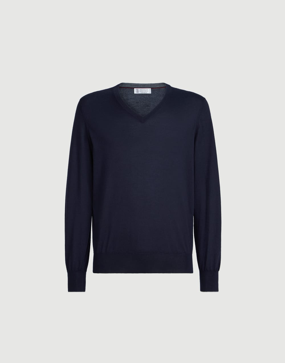 Cashmere and silk lightweight sweater Navy Blue Man - Brunello Cucinelli