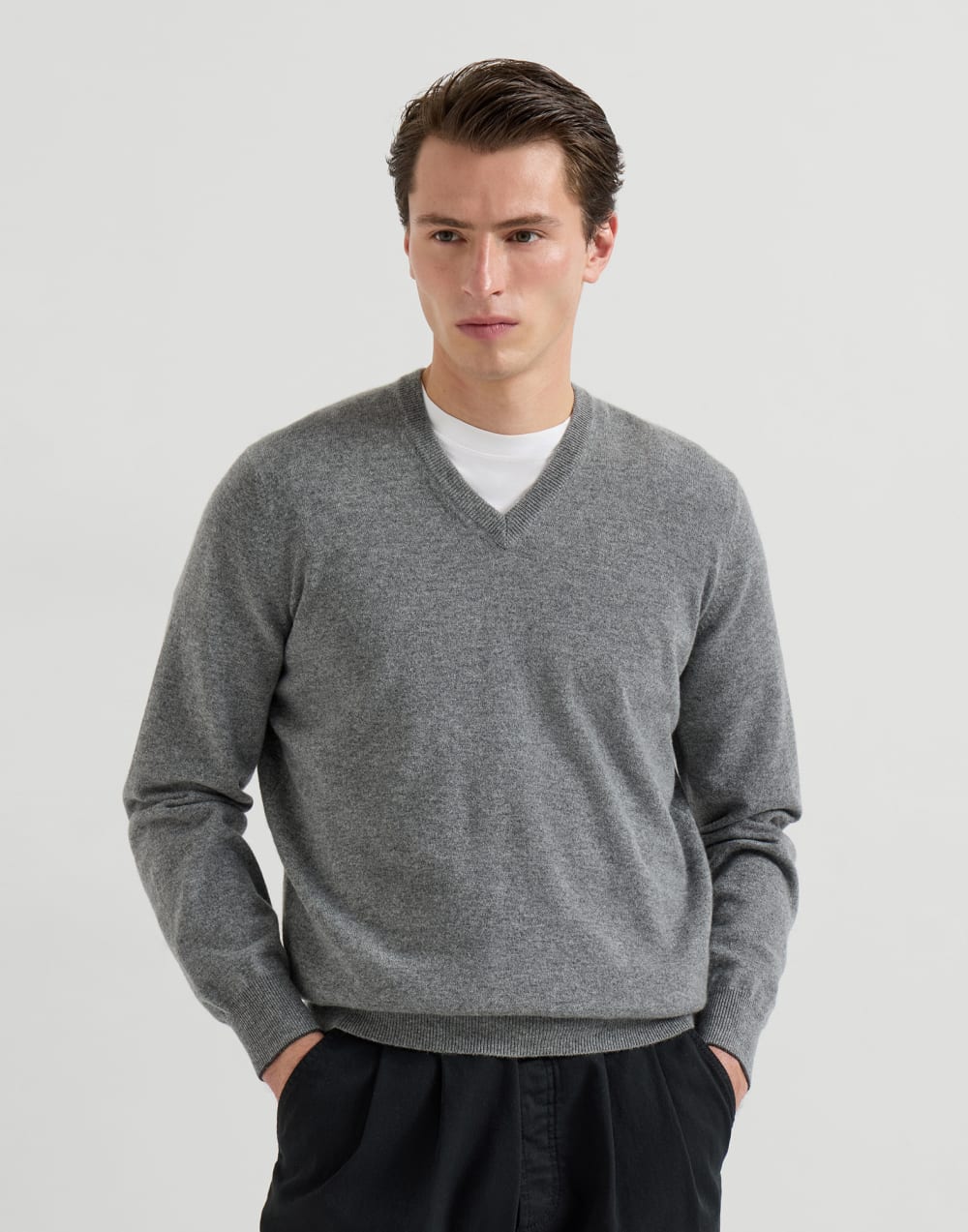 カシミヤセーター ダークグレー メンズ - Brunello Cucinelli