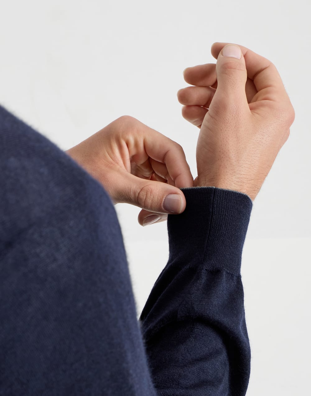 Leichter Pullover aus Kaschmir und Seide Navy-Blau Herren - Brunello Cucinelli