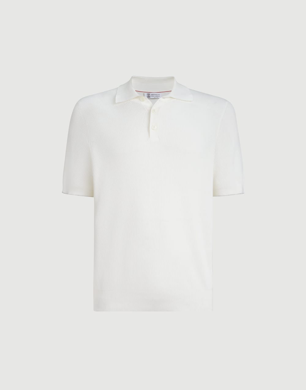 Rib knit polo Panama Man - Brunello Cucinelli