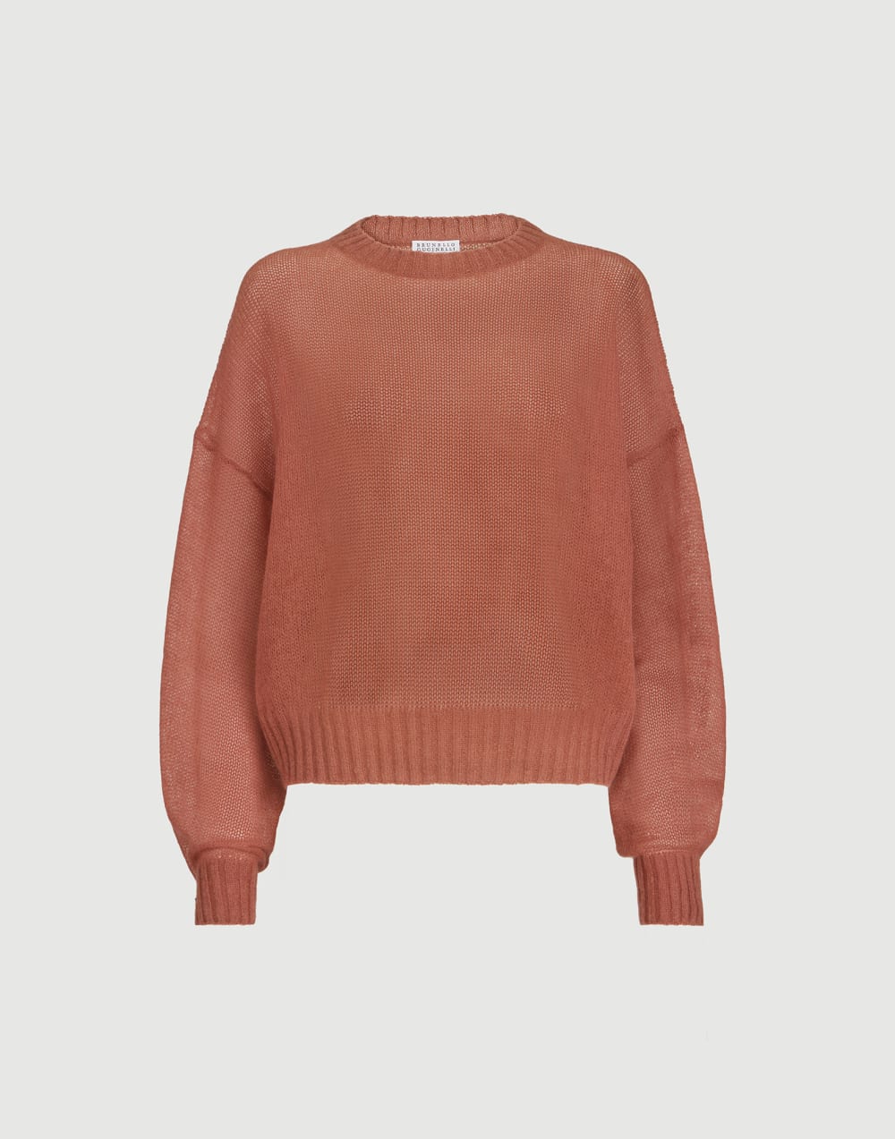Jersey de mohair y lana Naranja Mujer - Brunello Cucinelli
