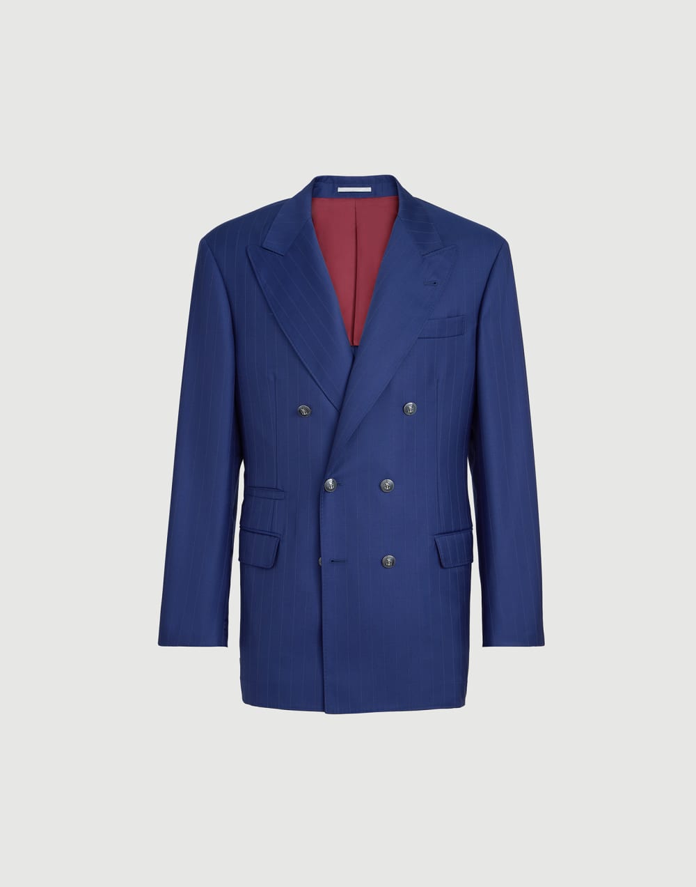 One-and-a-half breasted blazer Royale Blue Man - Brunello Cucinelli