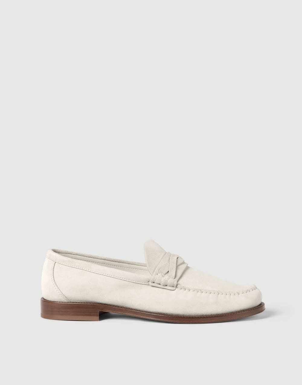 Suede loafers Ivory Man - Brunello Cucinelli
