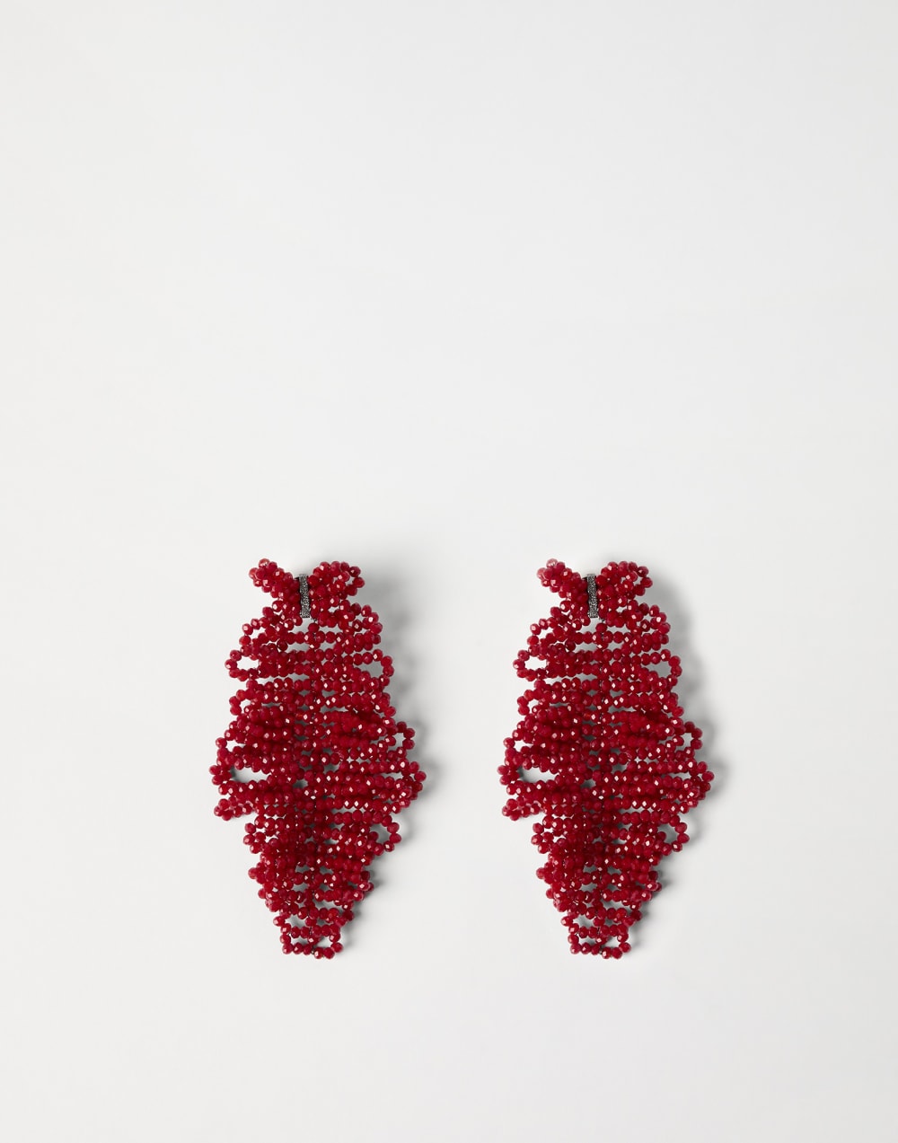 Sculptured leaf earrings Red Woman - Brunello Cucinelli