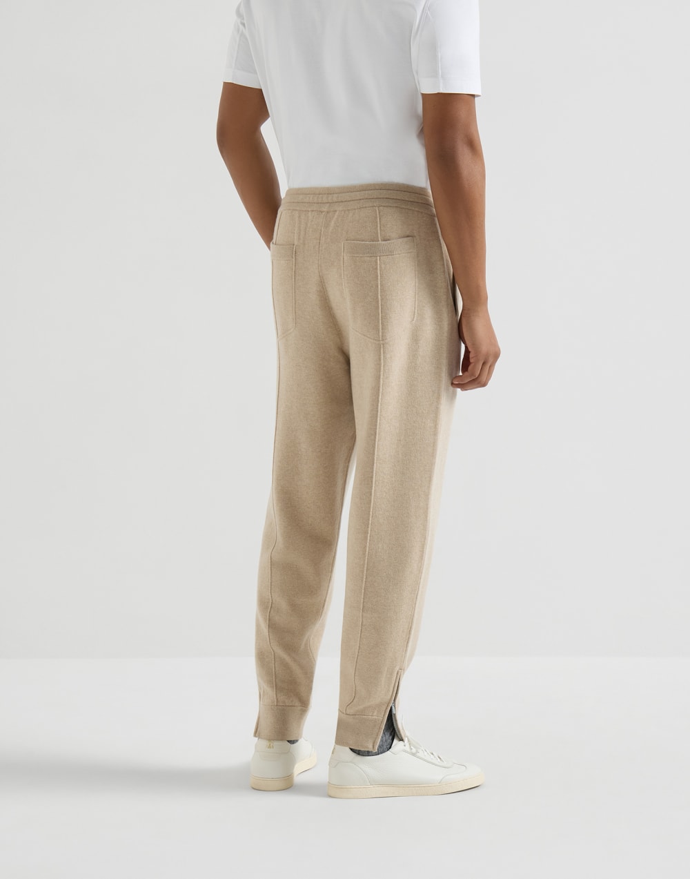 Pantalon en cachemire et vigogne Beige Homme - Brunello Cucinelli
