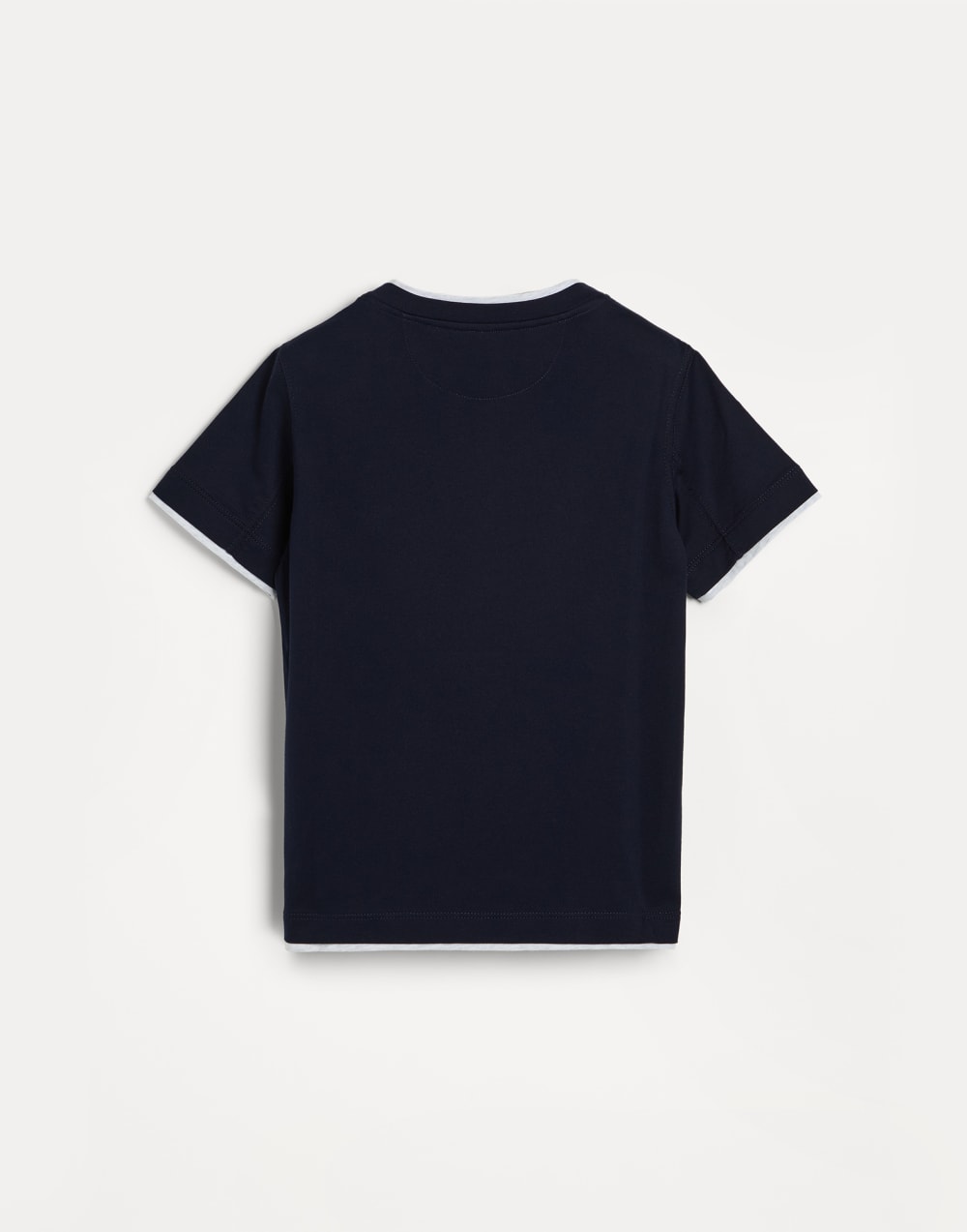T-shirt with faux-layering Blue Boys - Brunello Cucinelli