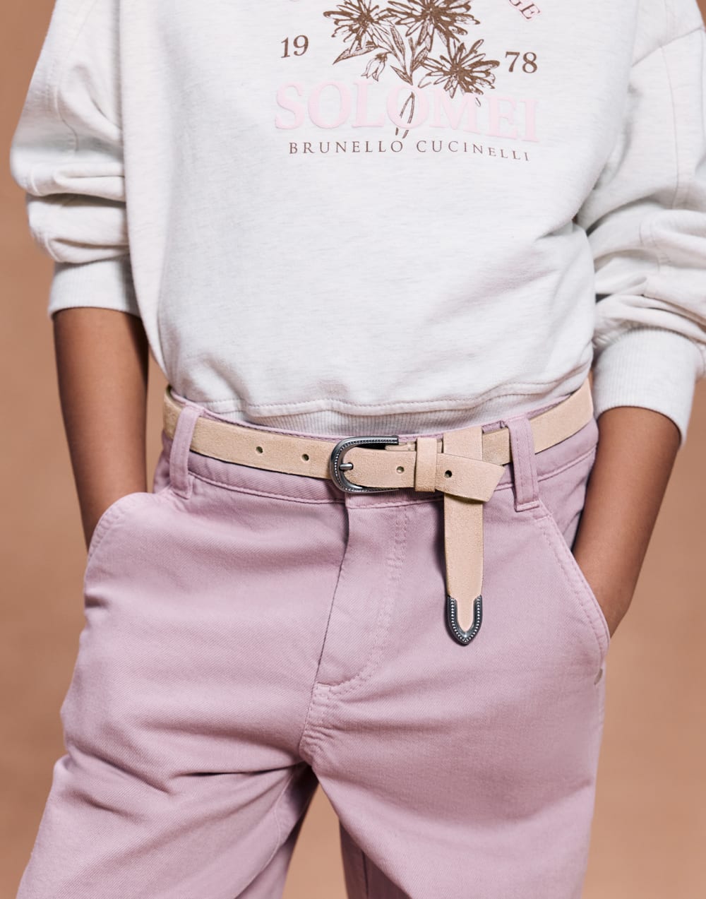 Suede belt Buff Girls - Brunello Cucinelli