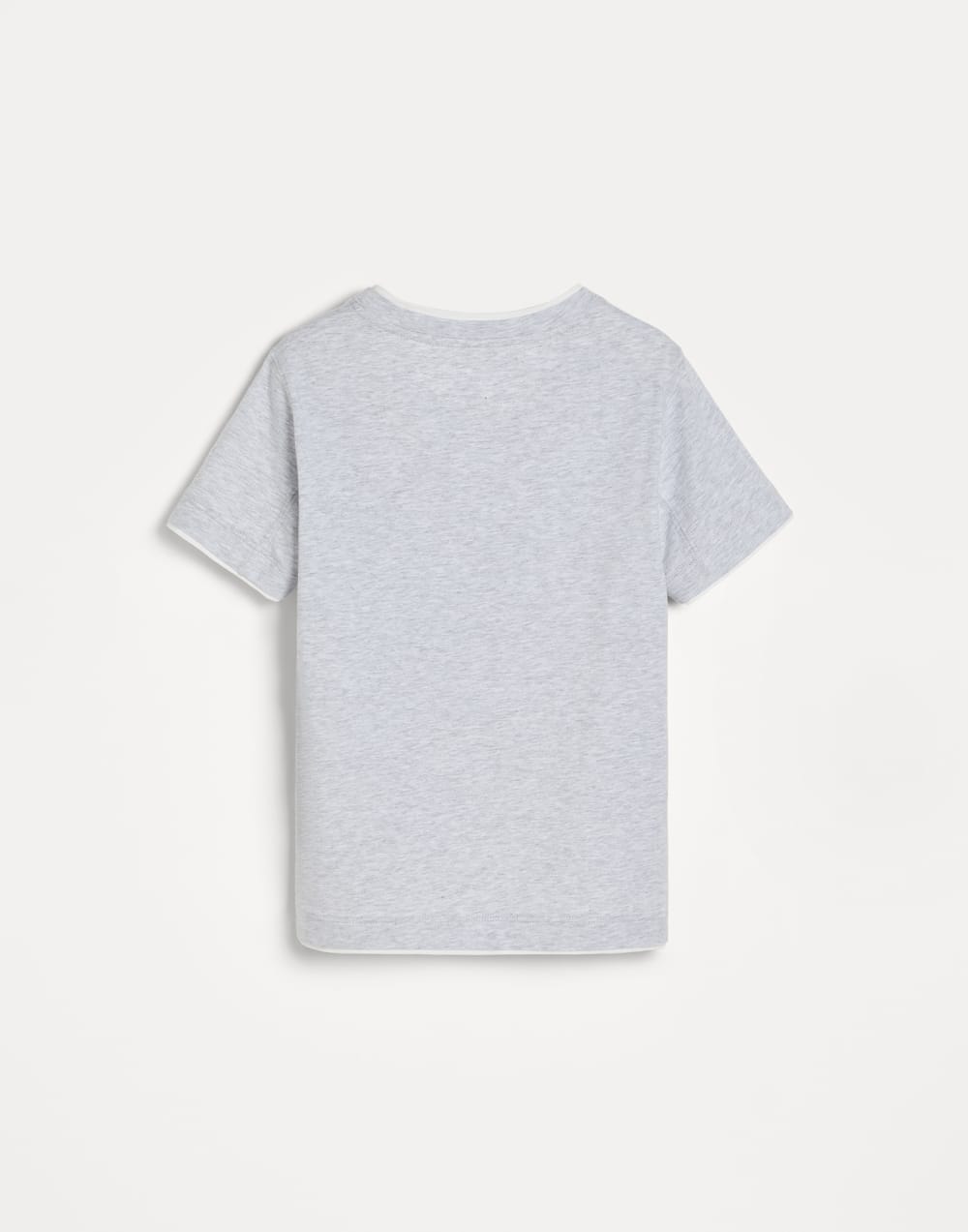 T-shirt with faux-layering Light Grey Boys - Brunello Cucinelli