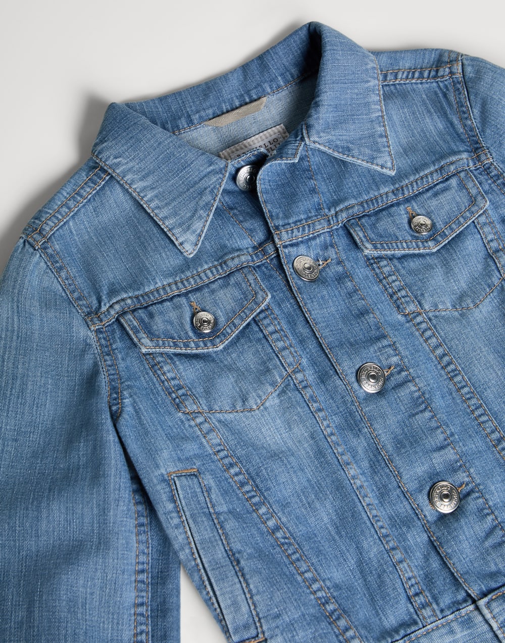 Denim four-pocket jacket Medium Denim Boys - Brunello Cucinelli