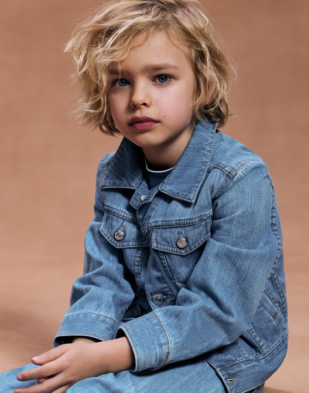 Denim four-pocket jacket Medium Denim Boys - Brunello Cucinelli