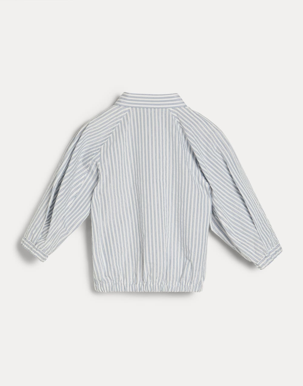 Sparkling striped cotton shirt Sky Blue Girls - Brunello Cucinelli