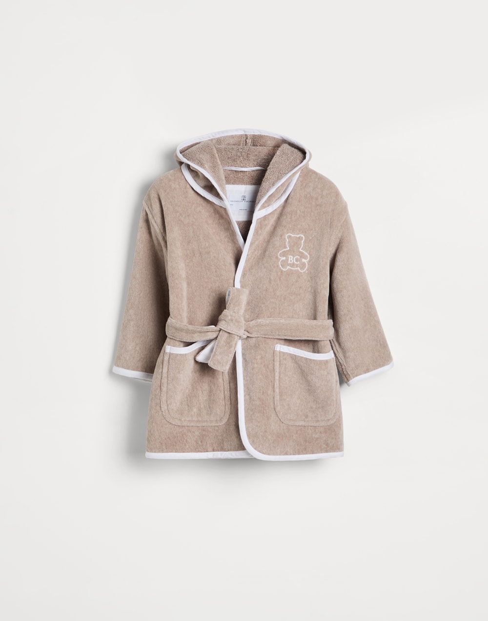 Bademantel aus Baumwollfrottee Beige Baby - Brunello Cucinelli