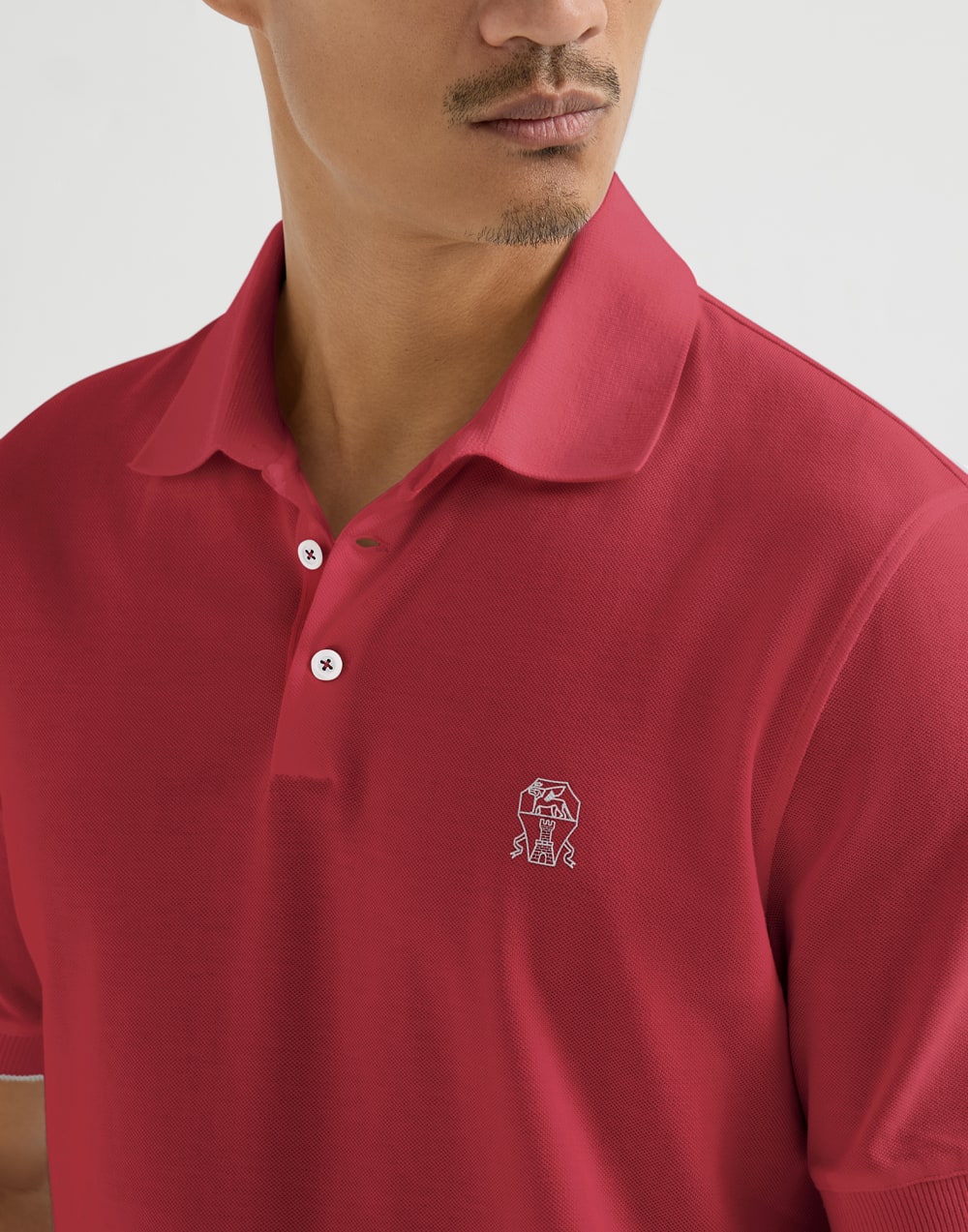 Polo de piqué Cereza Hombre - Brunello Cucinelli