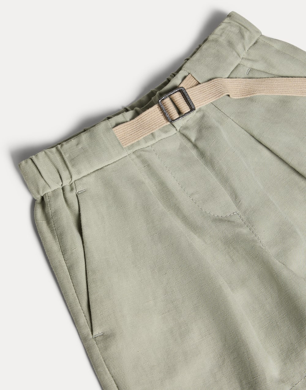 Fluid twill shorts with belt Sage Girls - Brunello Cucinelli