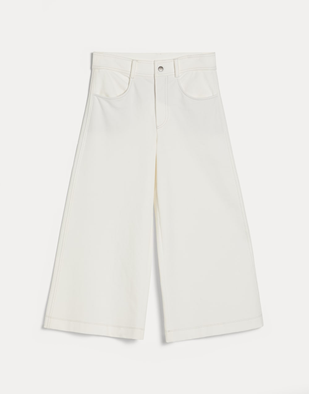 Cotton French terry Square trousers White Girls - Brunello Cucinelli