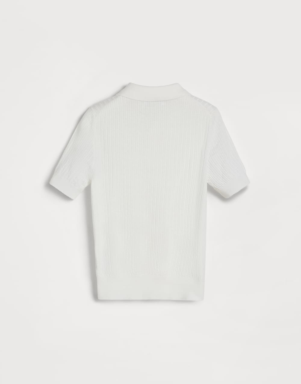 Textured Rib polo shirt Panama Boys - Brunello Cucinelli