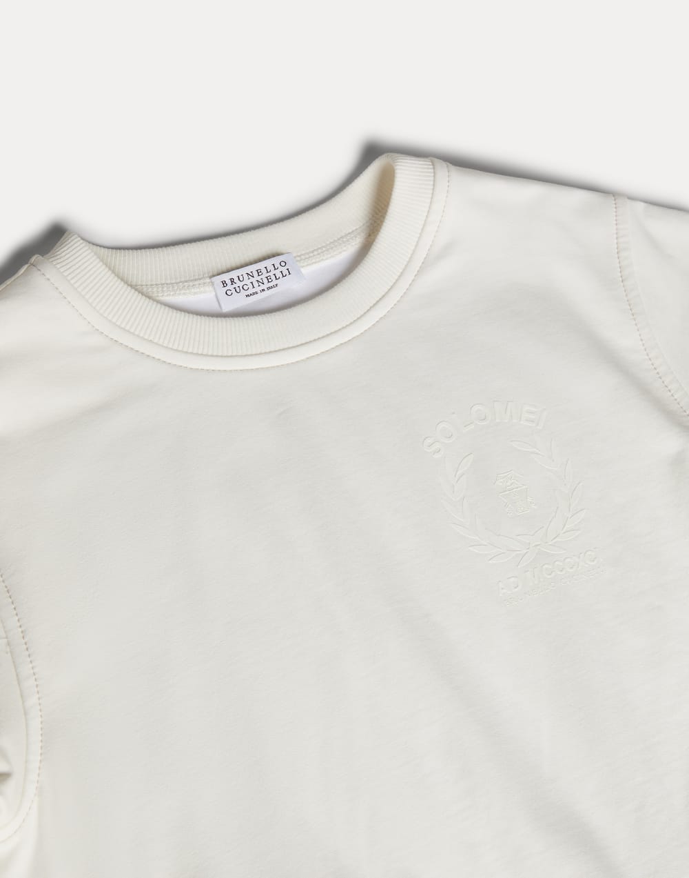 Sweatshirt mit Print Weiß Mädchen - Brunello Cucinelli