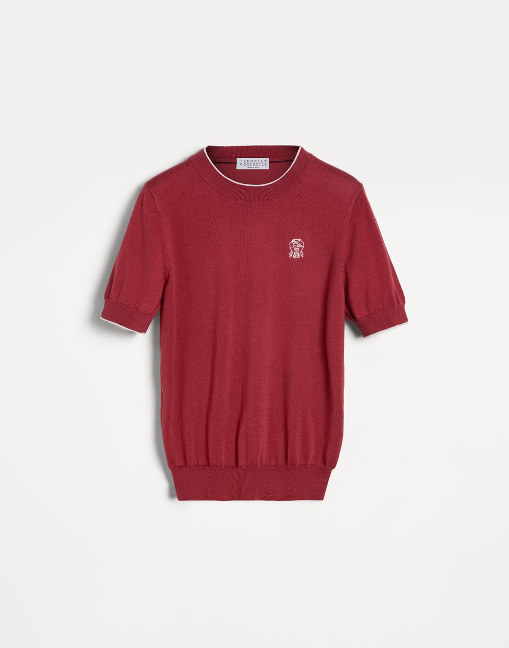 Lightweight knit T-shirt Red Boys - Brunello Cucinelli
