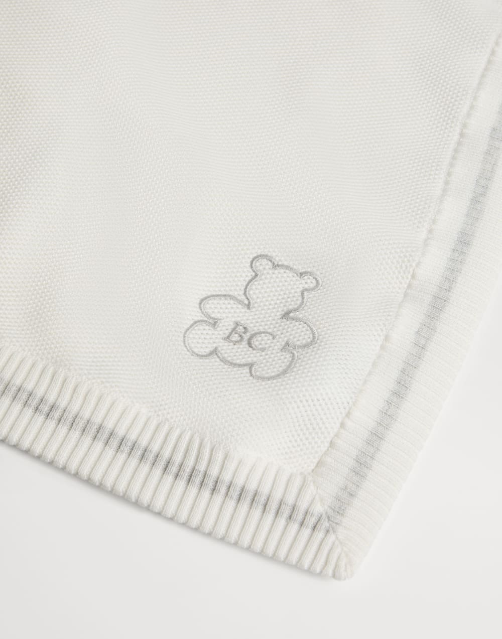 Baby Bernie blanket with embroidery Panama Baby - Brunello Cucinelli