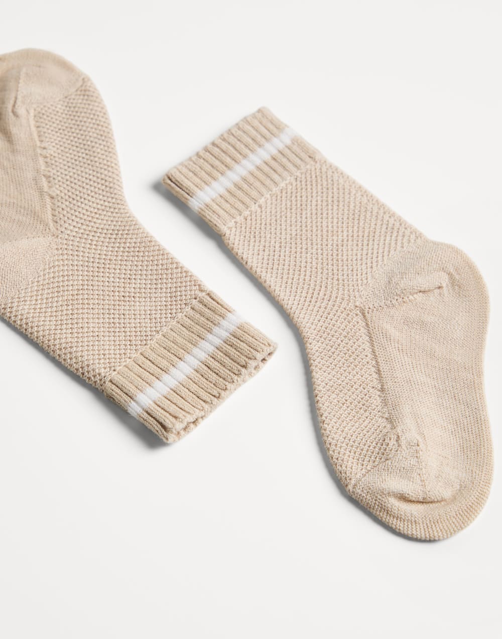 Baby Bernie Waffle stitch socks Sand Baby - Brunello Cucinelli
