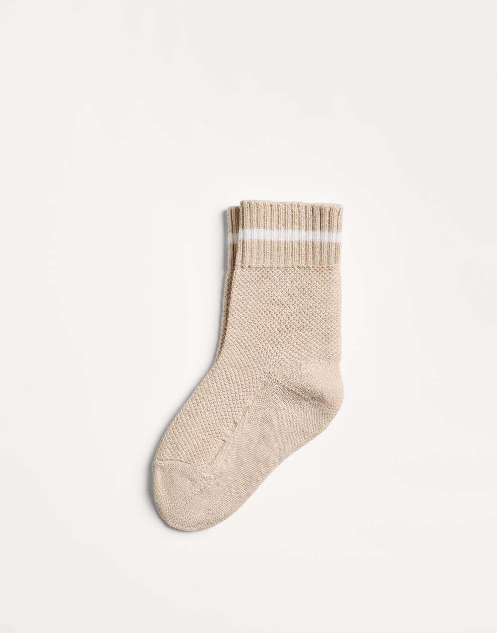 Baby Bernie Waffle stitch socks Sand Baby - Brunello Cucinelli