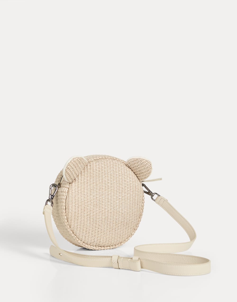 Techno raffia bear bag Beige Girls - Brunello Cucinelli