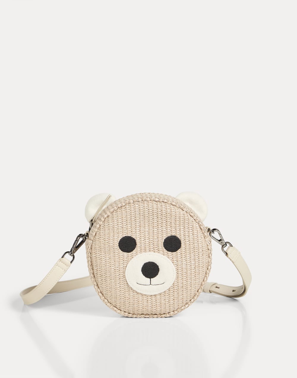 Techno raffia bear bag Beige Girls - Brunello Cucinelli