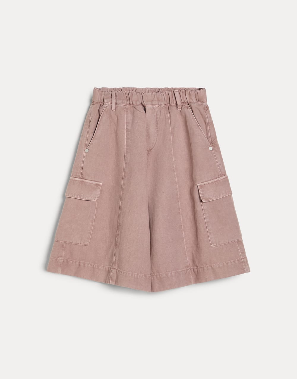 Wide Long Bermuda Shorts with monili Pink Girls - Brunello Cucinelli