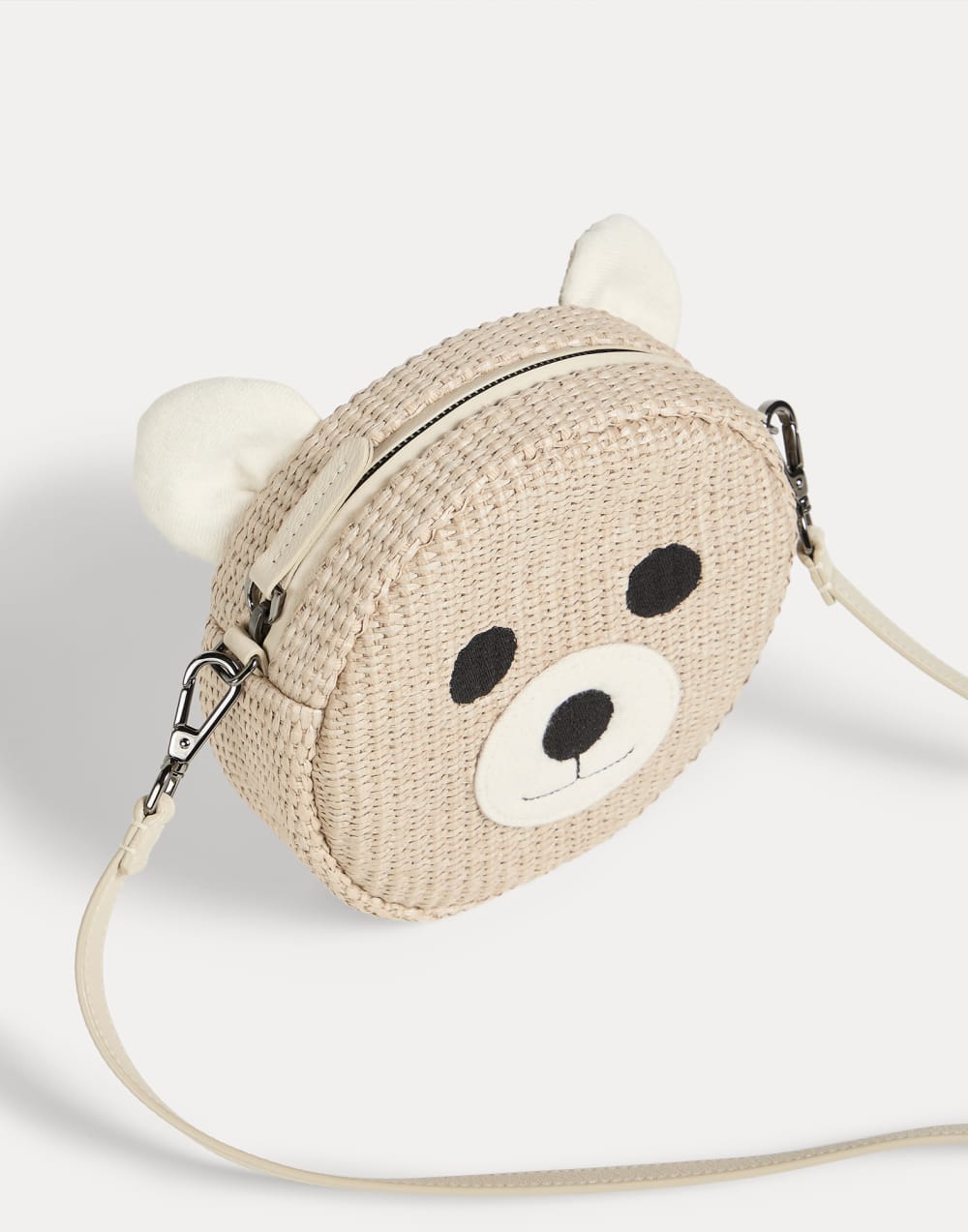 Techno raffia bear bag Beige Girls - Brunello Cucinelli