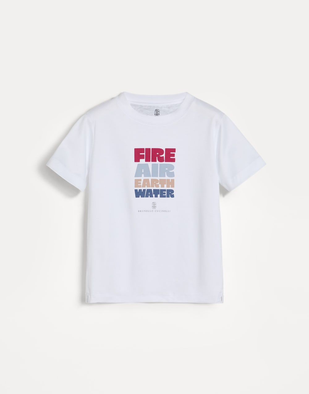 Cotton jersey T-shirt with print White Boys - Brunello Cucinelli