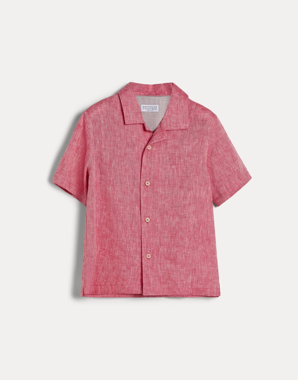 Hemd mit Camp-Kragen Rot Jungen - Brunello Cucinelli