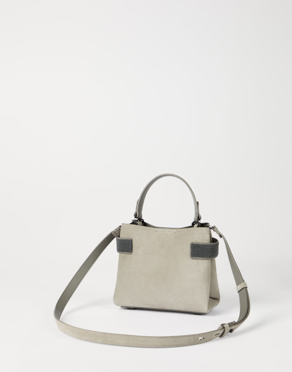 Small Top-Handle Essence bag Khaki Woman - Brunello Cucinelli