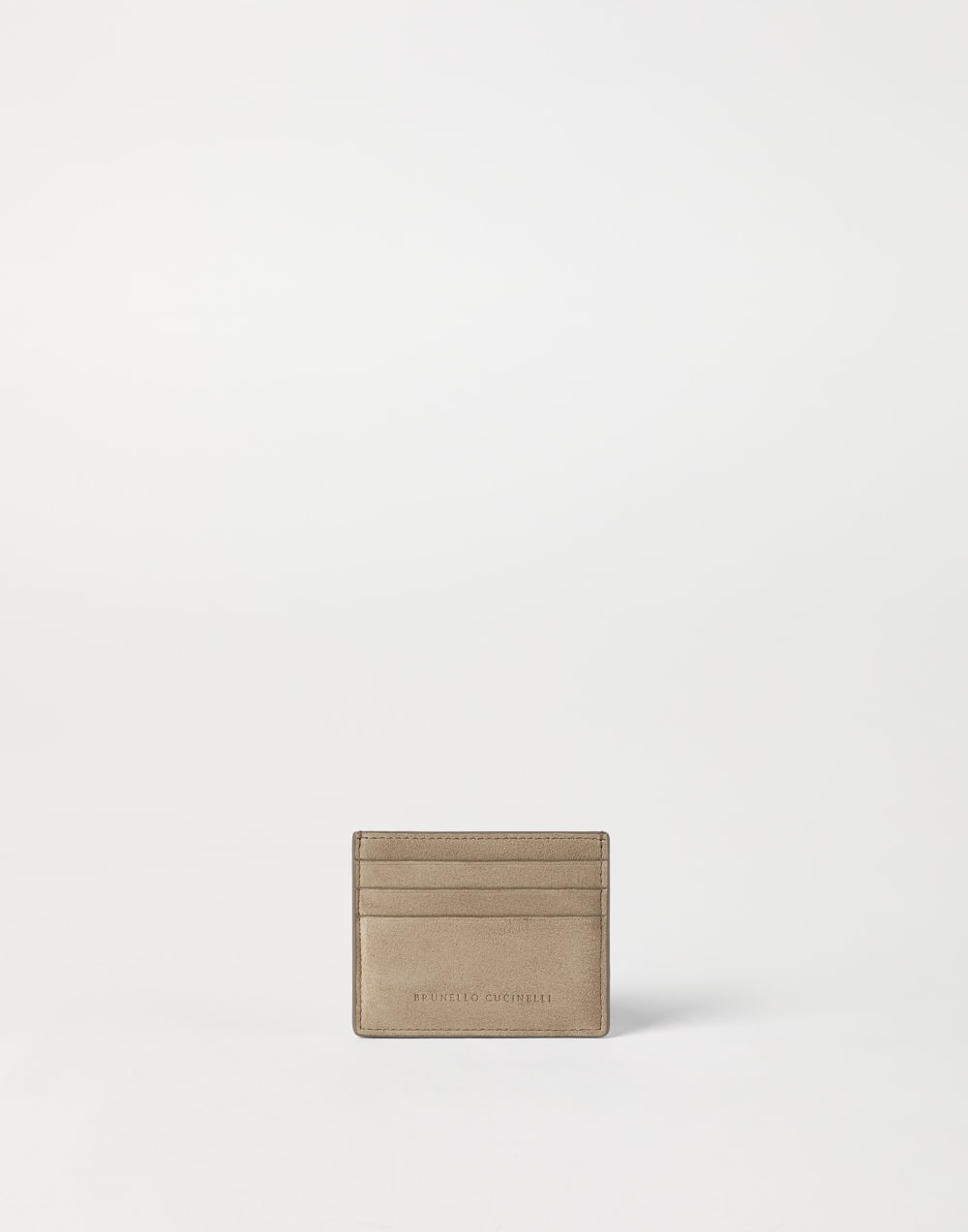 Suede card case Beige Woman - Brunello Cucinelli