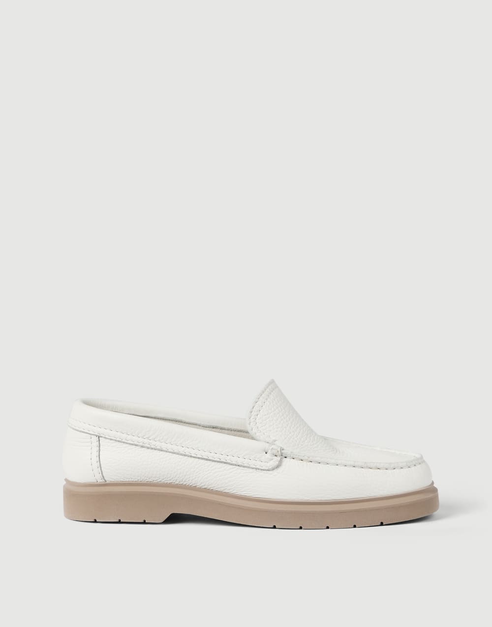 Mocasines de piel Soft Blanco Mujer - Brunello Cucinelli