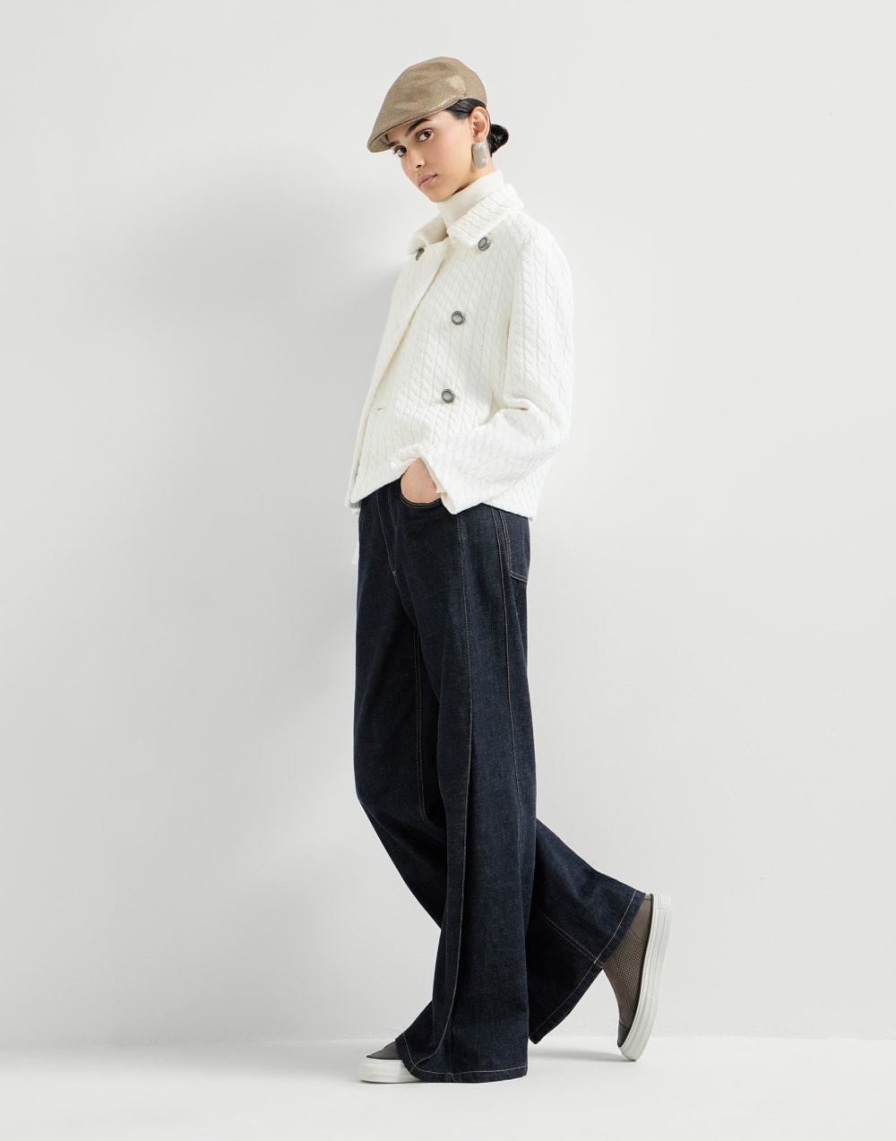 Zapatillas deportivas slip-on Cacao Mujer - Brunello Cucinelli