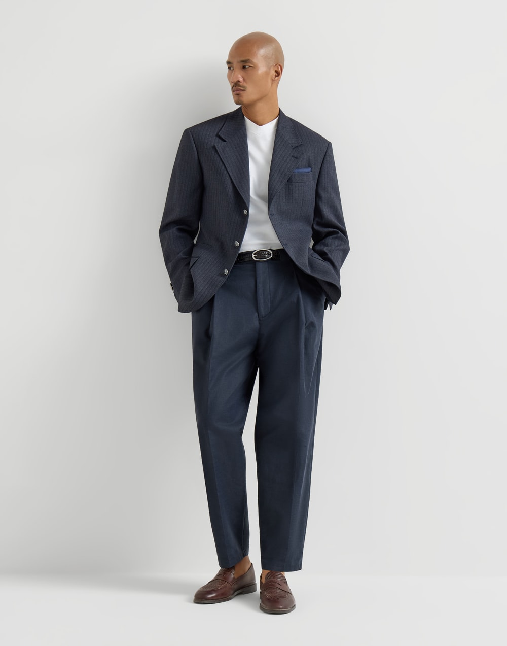 Футболка с V-образным вырезом из хлопкового джерси Белый Мужчина - Brunello Cucinelli