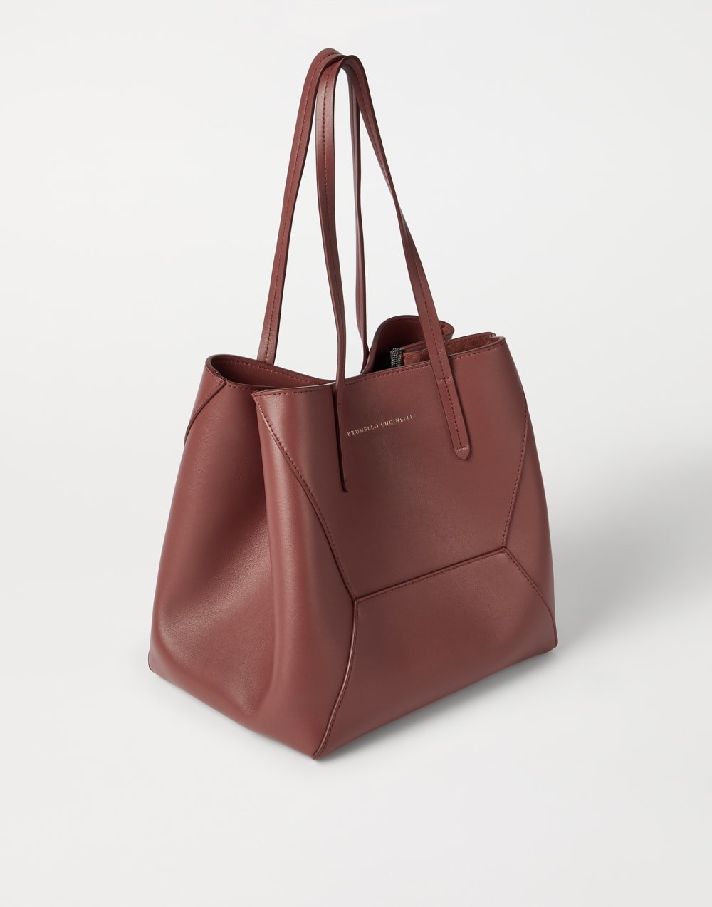 Calfskin small BC Duo bag Firebrick Woman - Brunello Cucinelli