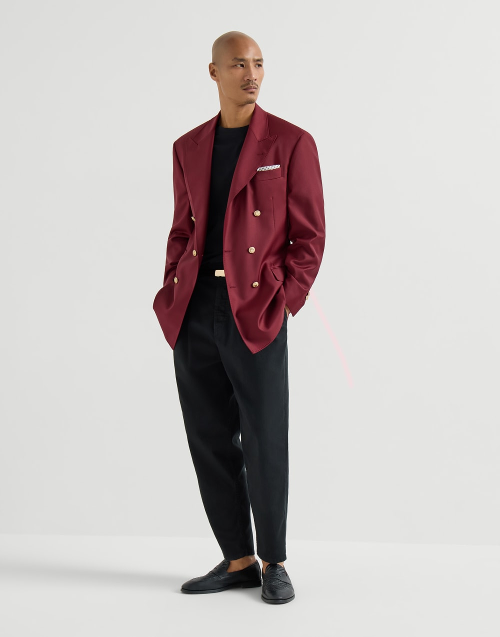 Cotton jersey crew neck T-shirt Black Man - Brunello Cucinelli