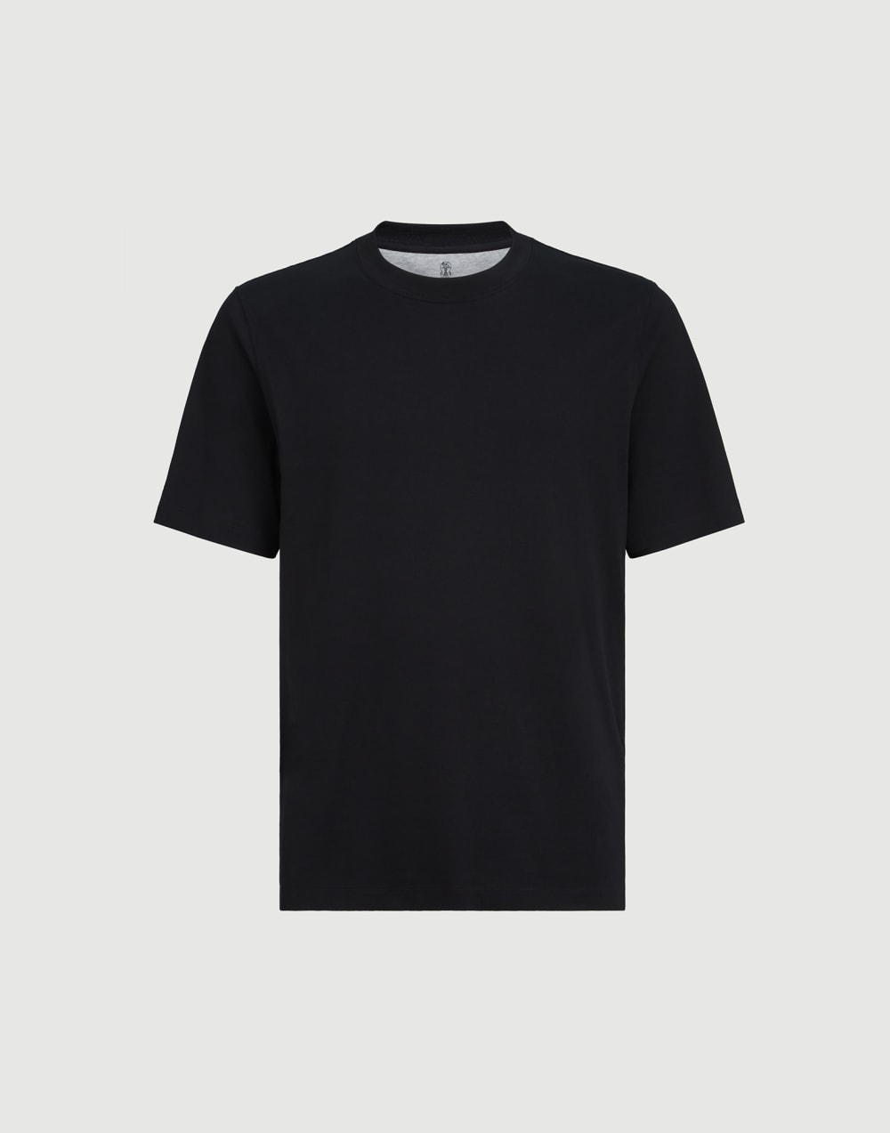 Cotton jersey crew neck T-shirt Black Man - Brunello Cucinelli