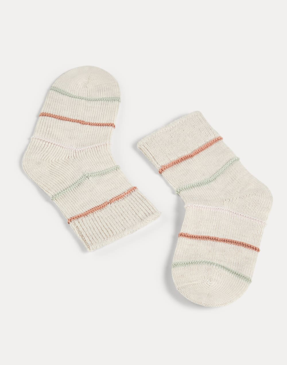 Baby Bernie striped socks Beige Baby - Brunello Cucinelli