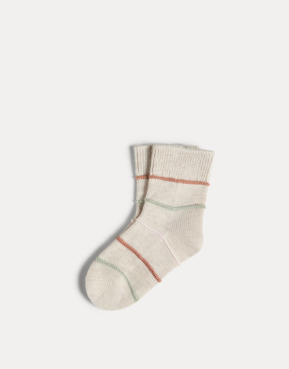 Baby Bernie striped socks Beige Baby - Brunello Cucinelli