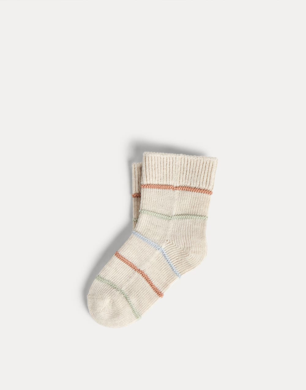 Baby Bernie striped socks Oat Baby - Brunello Cucinelli