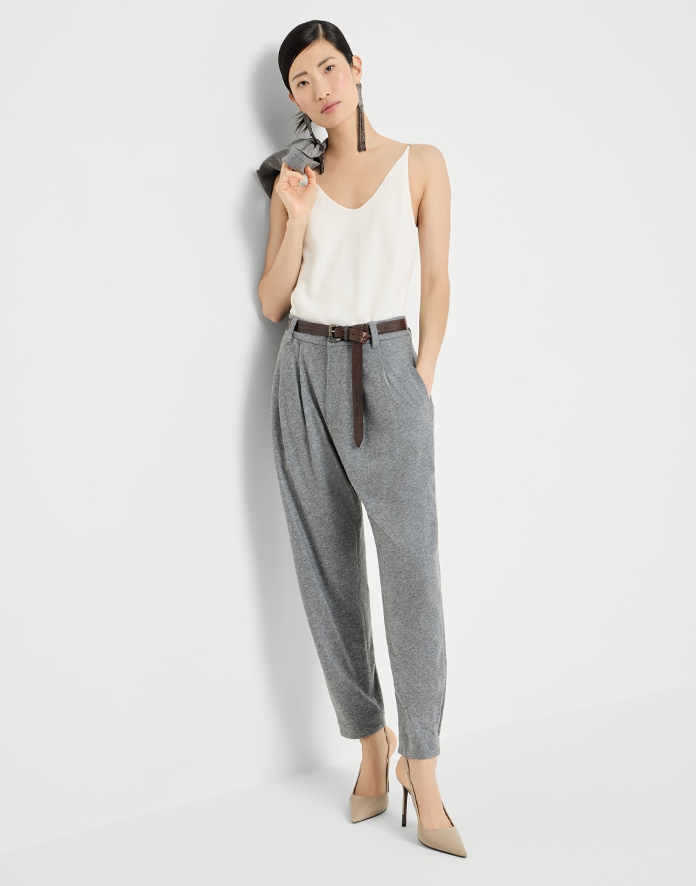 Tailored trousers Grey Woman - Brunello Cucinelli