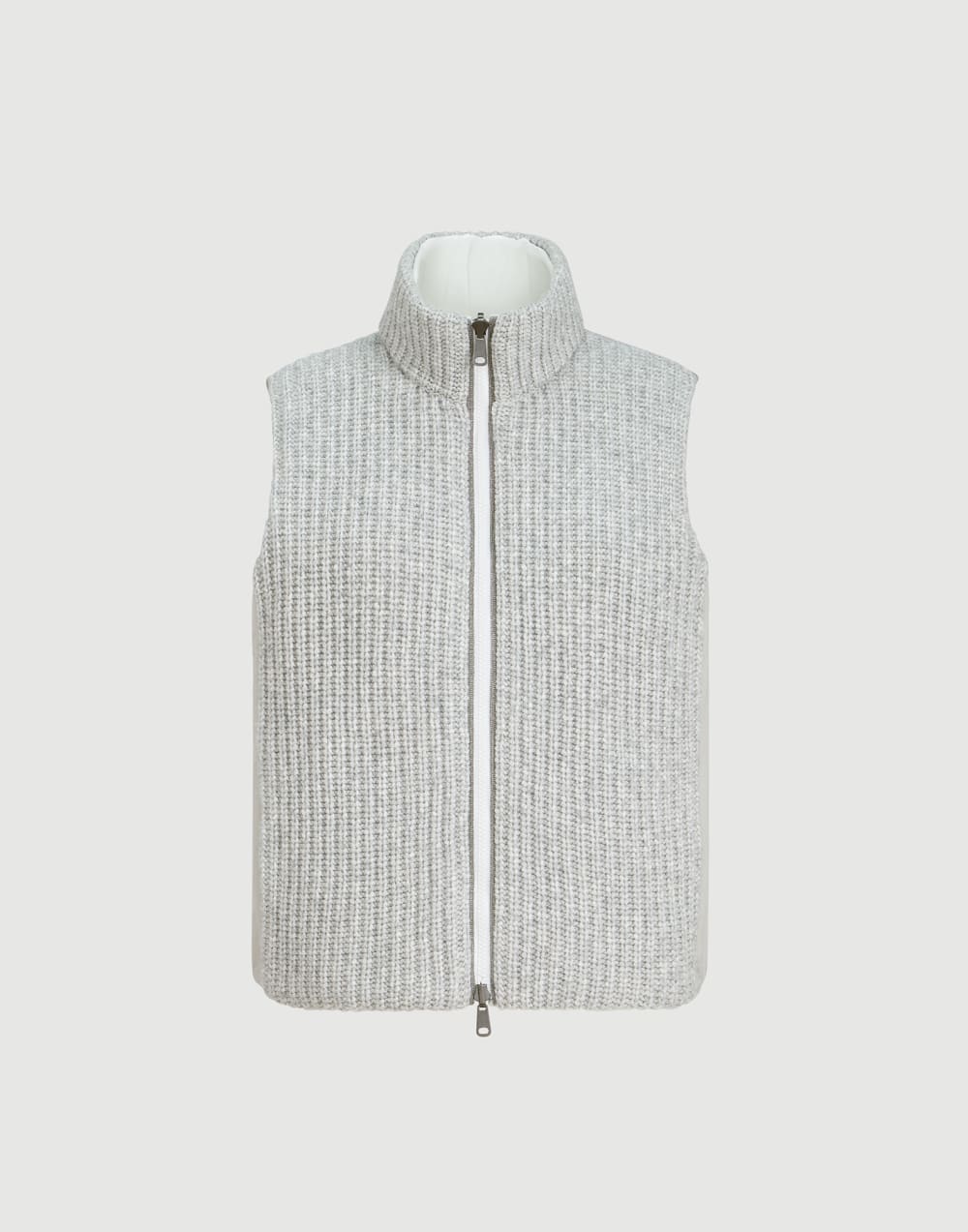 Cashmere down vest Light Grey Woman - Brunello Cucinelli