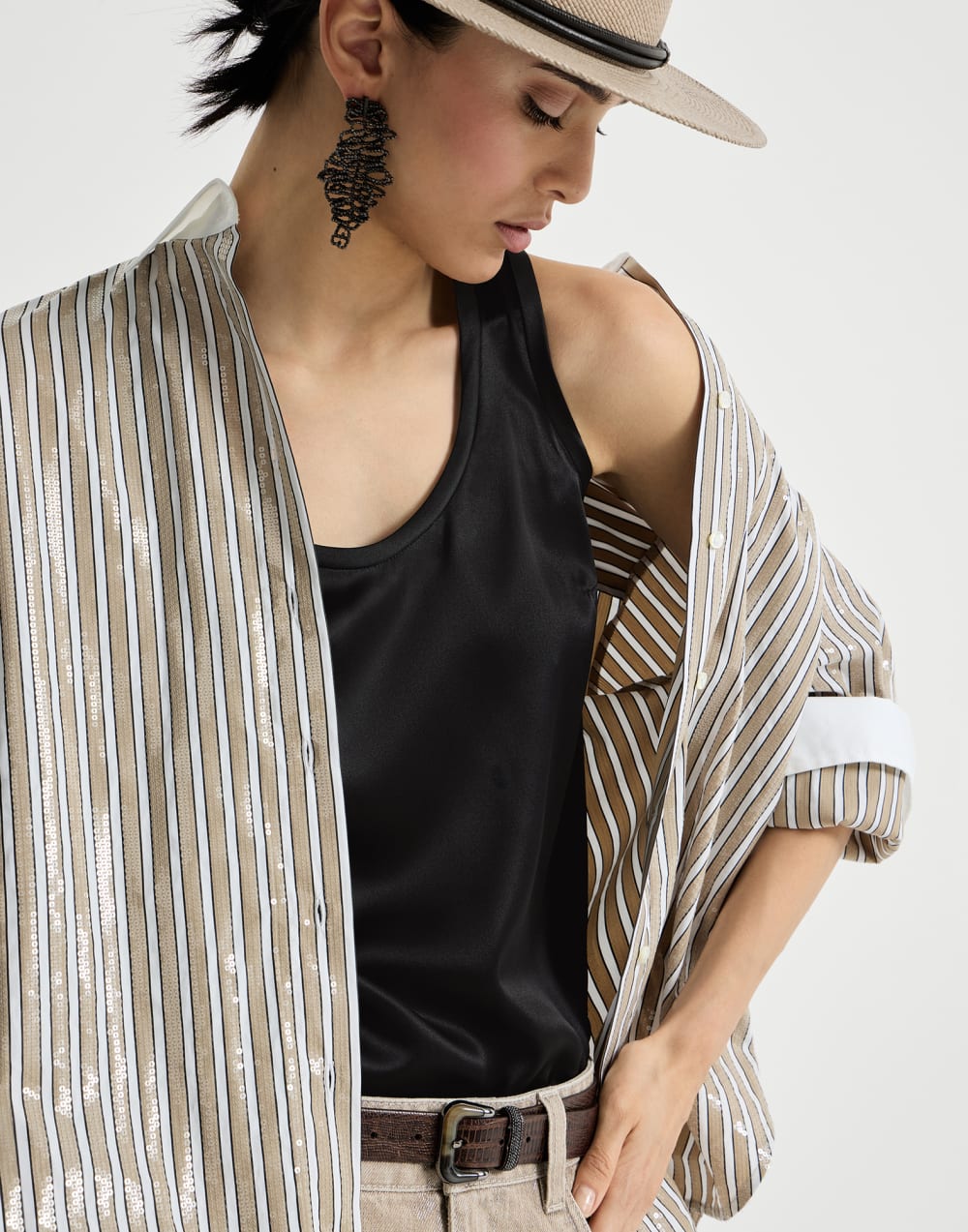 Satin top Black Woman - Brunello Cucinelli